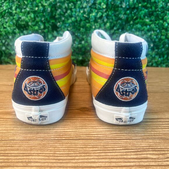 Houston Astros Vans Off The Wall Shoes Sk8-Mid MLB Sz Men\'s 10 Women\'s 11.5 Rare main image 12